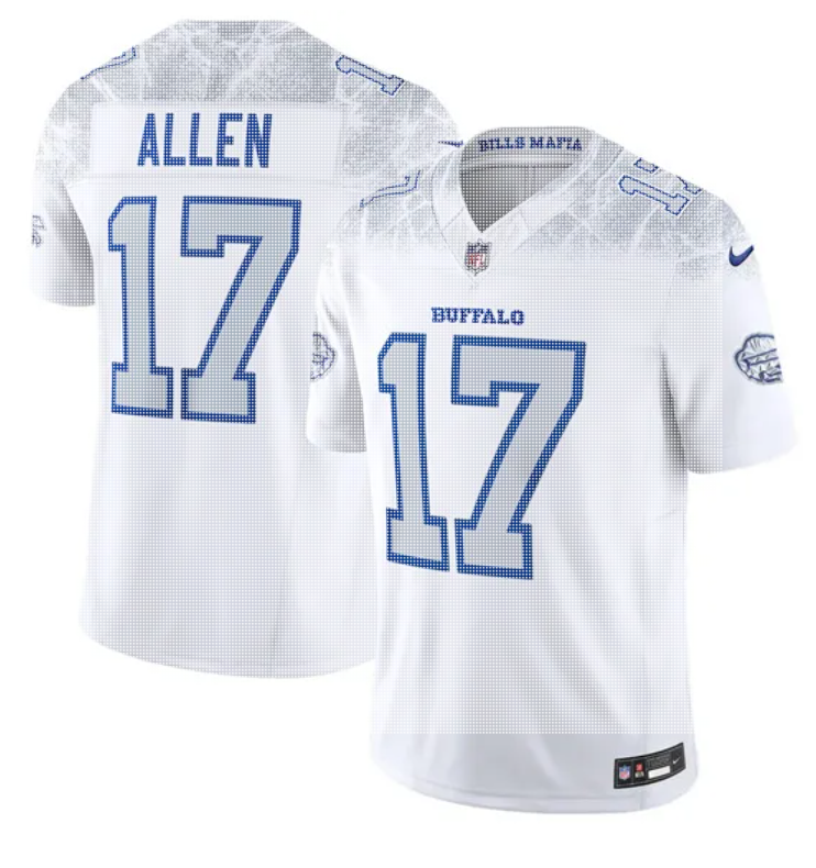 Buffalo Bills #17 Josh Allen – Maillot Vapor Limited 2025 F.U.S.E. "Rivalries" Blanc