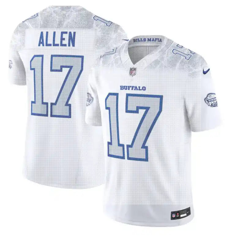 Buffalo Bills #17 Josh Allen – Maillot Vapor Limited 2025 F.U.S.E. "Rivalries" Blanc