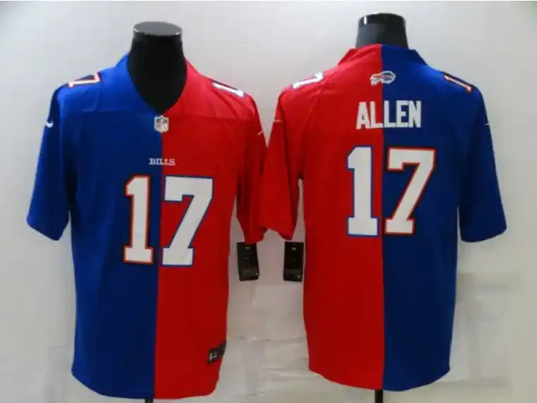 Buffalo Bills #17 Josh Allen — Maillot Limited Vapor Untouchable Bicolore Bleu/Rouge 2021