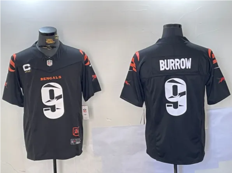 Cincinnati Bengals #9 Joe Burrow — Maillot Limited Fashion FUSE Noir