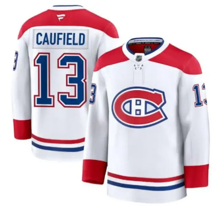 Cole Caufield Canadiens White Jersey All Stitched