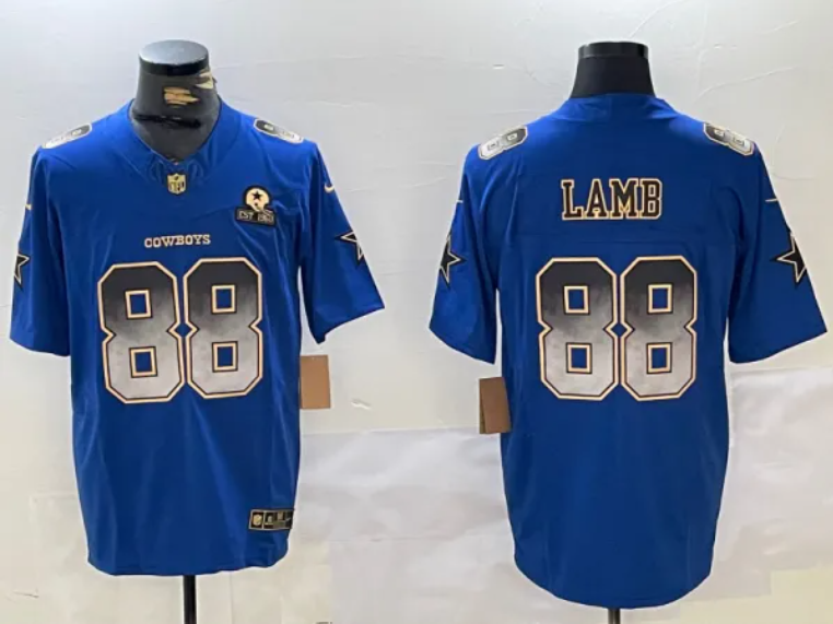 Dallas Cowboys #88 CeeDee Lamb — Maillot Fashion FUSE Blue Smoke