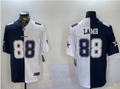Dallas Cowboys #88 CeeDee Lamb — Maillot Split Marine/Blanc