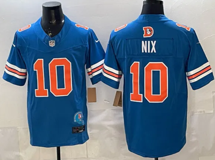 Denver Broncos #10 Bo Nix — F.U.S.E. Throwback Vapor Limited Jersey