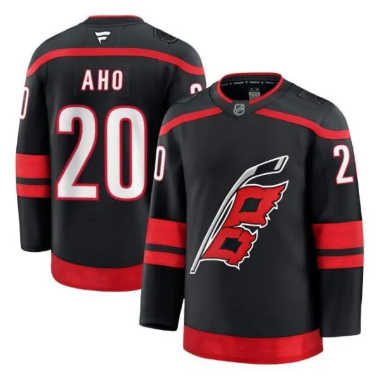 Maillot NHL – Sebastian Aho #20 | Carolina Hurricanes | Noir
