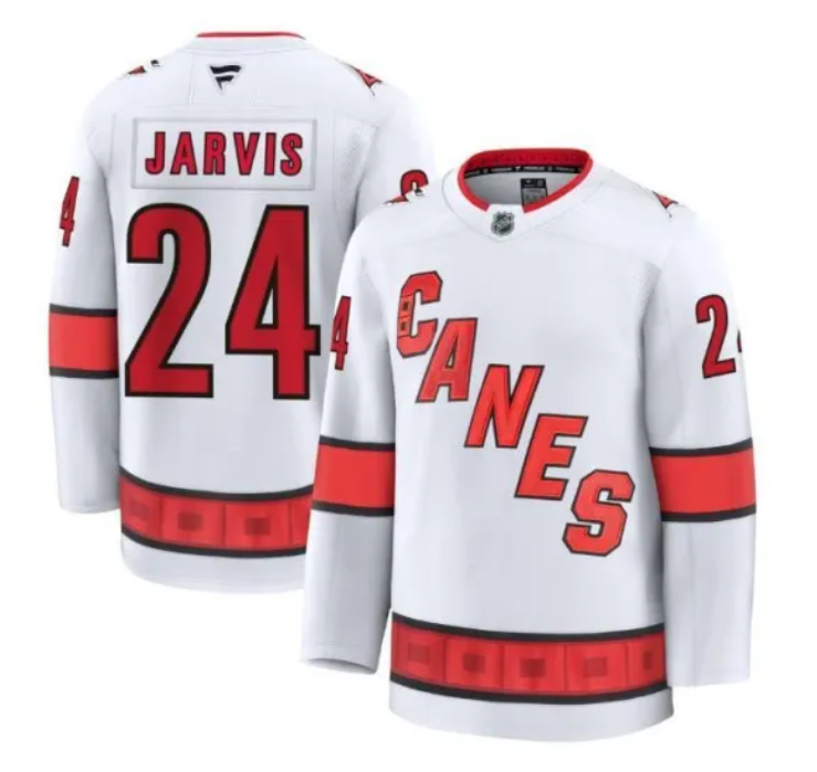Maillot NHL – Seth Jarvis #24 | Carolina Hurricanes | Blanc