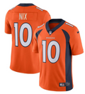 Men's Denver Broncos #10 Bo Nix Orange 2024 Draft Vapor Limited Football Stitched Jersey