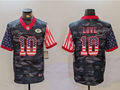 Men's Green Bay Packers #10 Jordan Love Camo USA Flag Limited Stitched Football Jersey