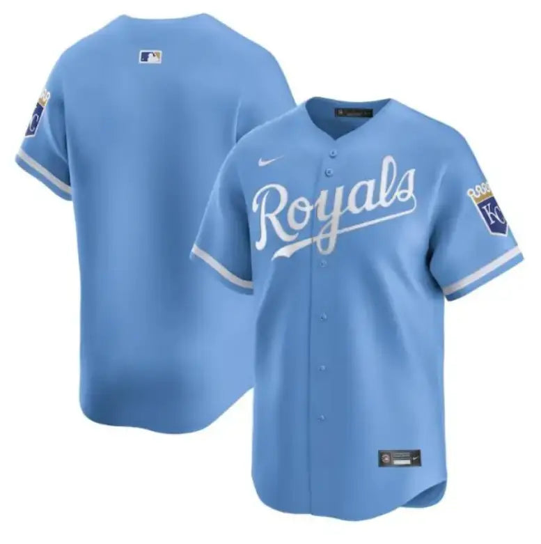 Men's Kansas City Royals Blank Light Blue 2024 Alternate Limited Stitched Baseball Jersey 