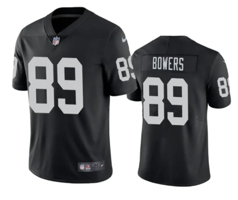 Men's Las Vegas Raiders #89 Brock Bowers Black 2024 Draft Vapor Football Stitched Jersey