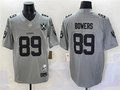 Men's Las Vegas Raiders #89 Brock Bowers Gray 2024 Football Jersey