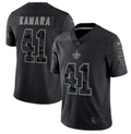 Men's New Orleans Saints #41 Alvin Kamara Black Reflective Limited Stitched Football Jersey