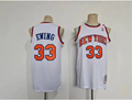 Men's New Yok Knicks #33 Patrick Ewing White Throwback Stitched Jersey