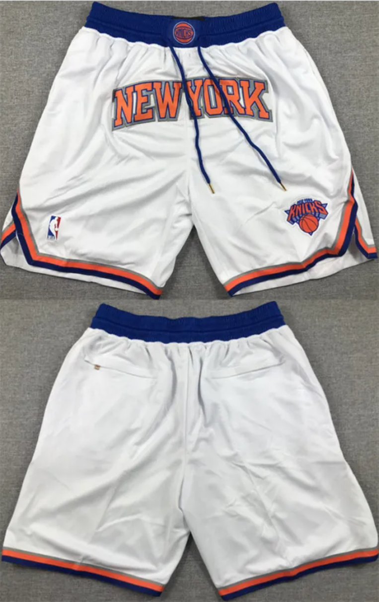 Men's New Yok Knicks White Shorts