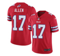 Men's Nike Buffalo Bills #17 Josh Allen Red Stitched NFL Limited Rush Jersey