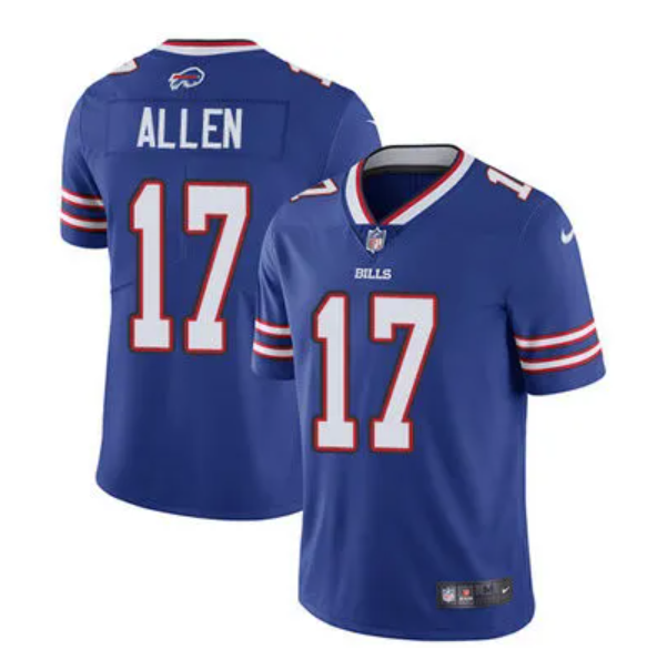 Men's Nike Buffalo Bills #17 Josh Allen Royal Blue Team Color Stitched NFL Vapor Untouchable Limited Jersey