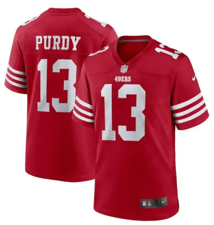 Men's San Francisco 49ers #13 Brock Purdy Red Stitched Game Football Jersey