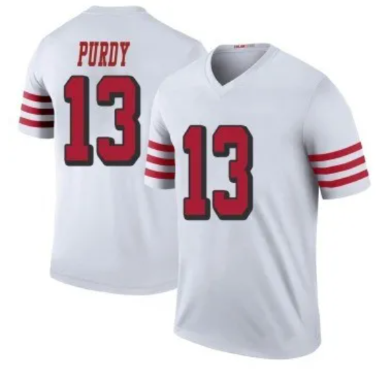 Men's San Francisco 49ers #13 Brock Purdy White Stitched Jersey