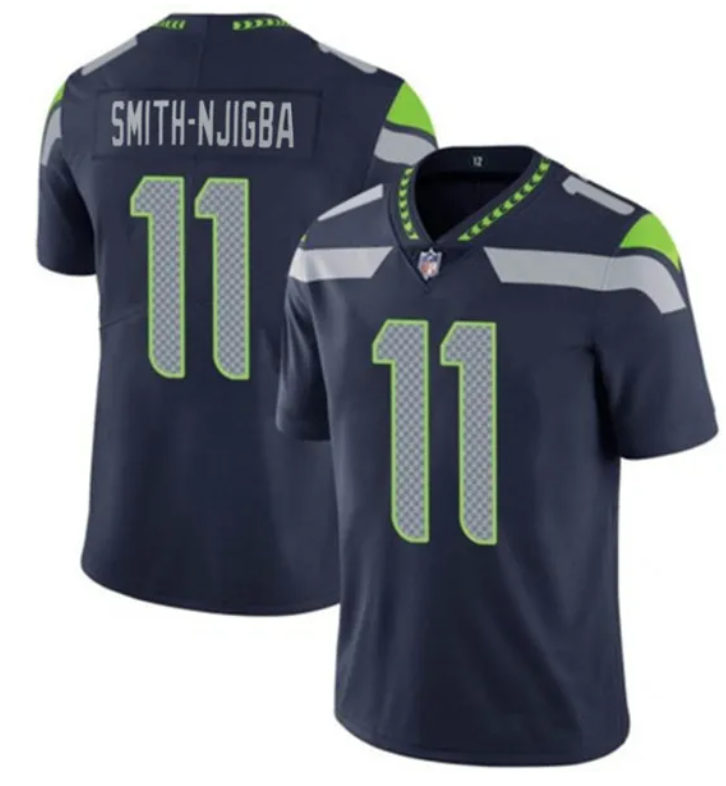 Men's Seattle Seahawks #11 Jaxon Smith-Njigba Navy 2023 Draft Vapor Untouchable Stitched Jersey
