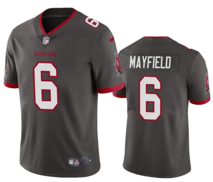 Men's Tampa Bay Buccaneers #6 Baker Mayfield Gray Vapor Untouchable Limited Stitched Jersey