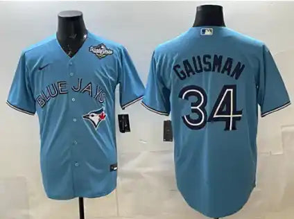 Men_s_Toronto_Blue_Jays_34_Kevin_Gausman_Blue_2025_World_Series_Cool_Base_Stitched_Baseball_Jersey