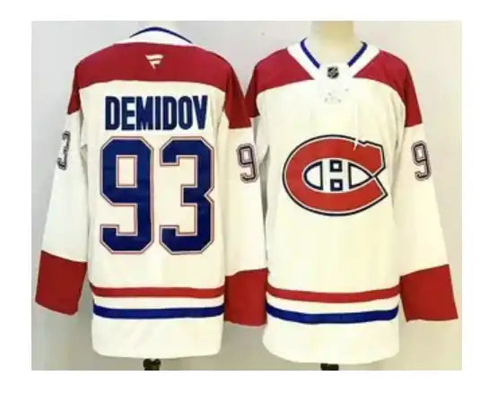 NHL Ivan Demidov #93 Montréal Canadiens – Maillot Blanc Authentique