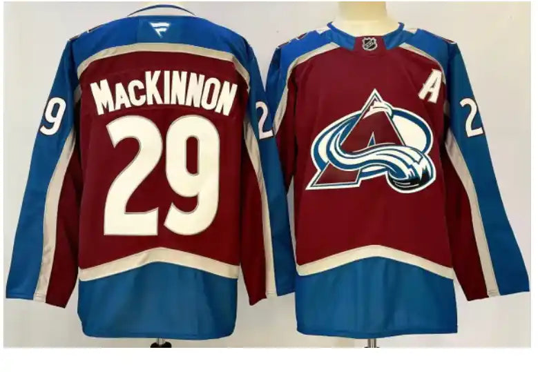 NHL Nathan MacKinnon #29 Colorado Avalanche – Maillot Bordeaux Personnalisé