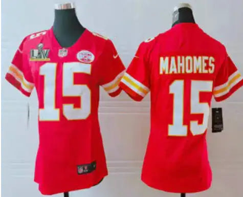 Women's Kansas City Chiefs #15 Patrick Mahomes Red 2021 Super Bowl LV Vapor Untouchable Stitched Nike Limited NFL Jersey